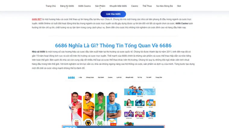 6686 - Sân chơi cá cược trực tuyến hàng đầu: Đánh giá toàn diện tại 6686vn Bet