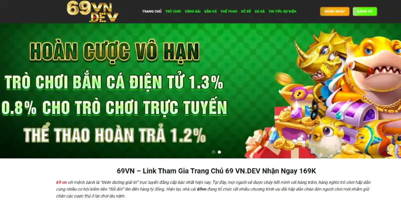 69VN Nhận Thưởng Cải Thiện Vốn Chơi 100+ Tựa Game Hot